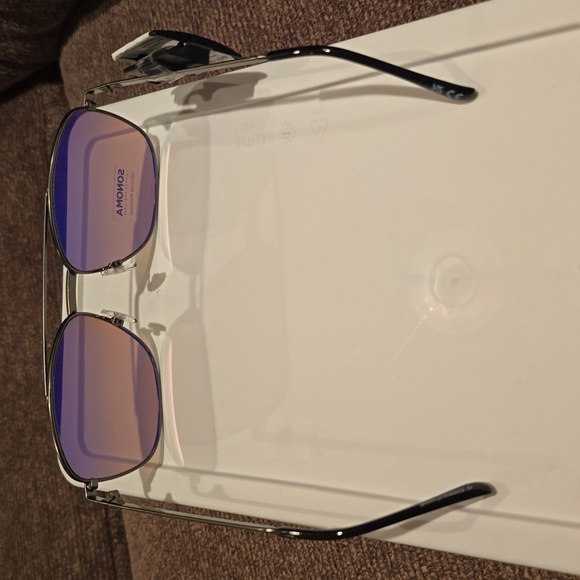 SONOMA BRAND MEN'S 100% UV PROTECTION BLACK SUNGLASSES - Picture 6 of 13